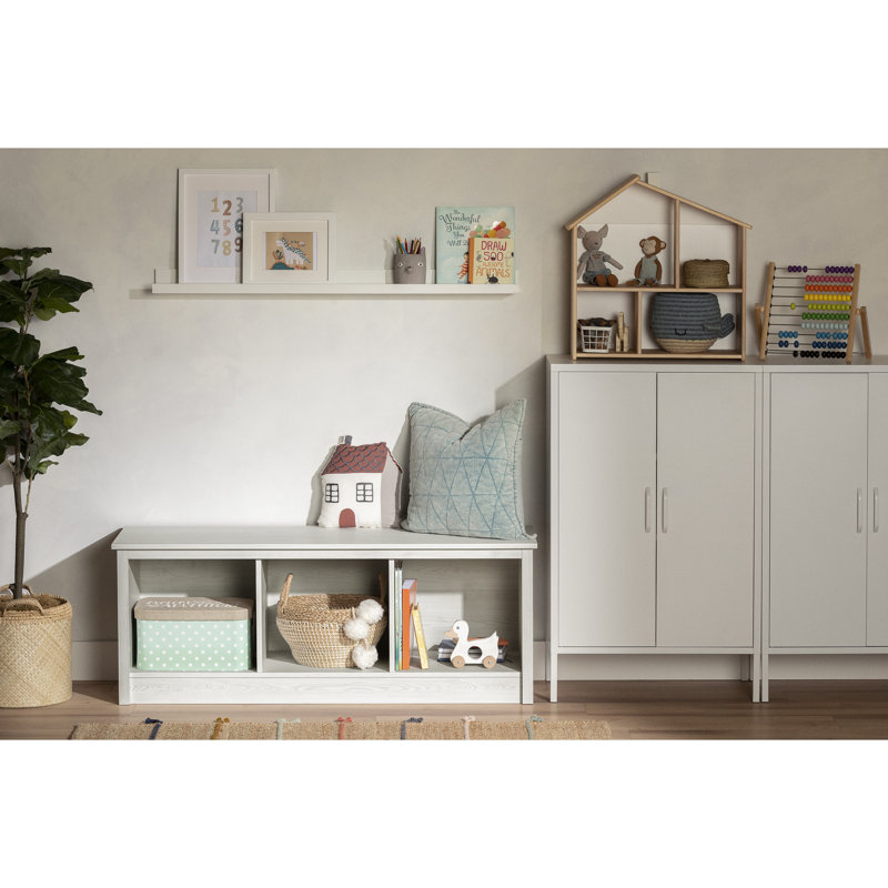 Banc de rangement Toza, Blanc