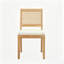 Chaise rembourrée de style Mid-Century, chaise d'appoint avec cadre en bois massif-129435764