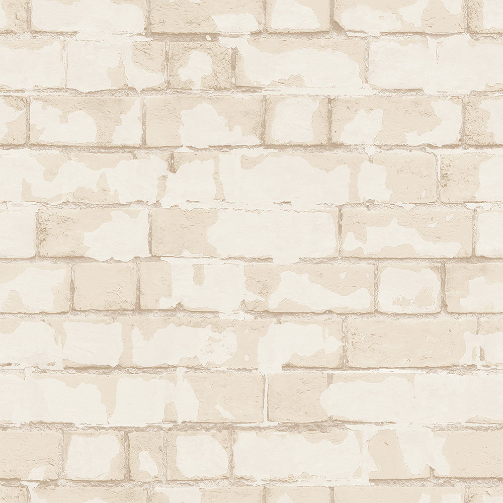 Steampunk 10m L x 53cm W Brick, Wood and Stone Roll Wallpaper