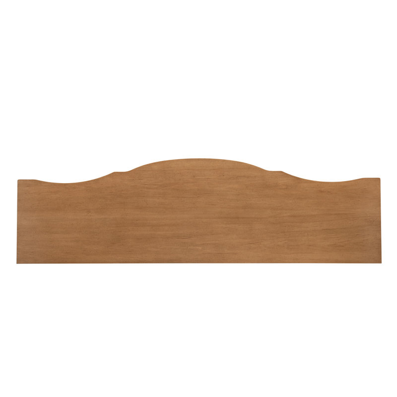 Laguna Mid-Century Bowfront 62'' Brown & White Console Table with Storage