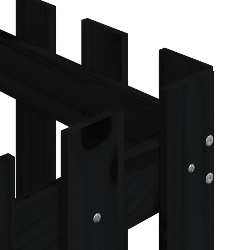 Nabeela Wood Planter Box, 50cm H x 50cm W x 50cm D, Black
