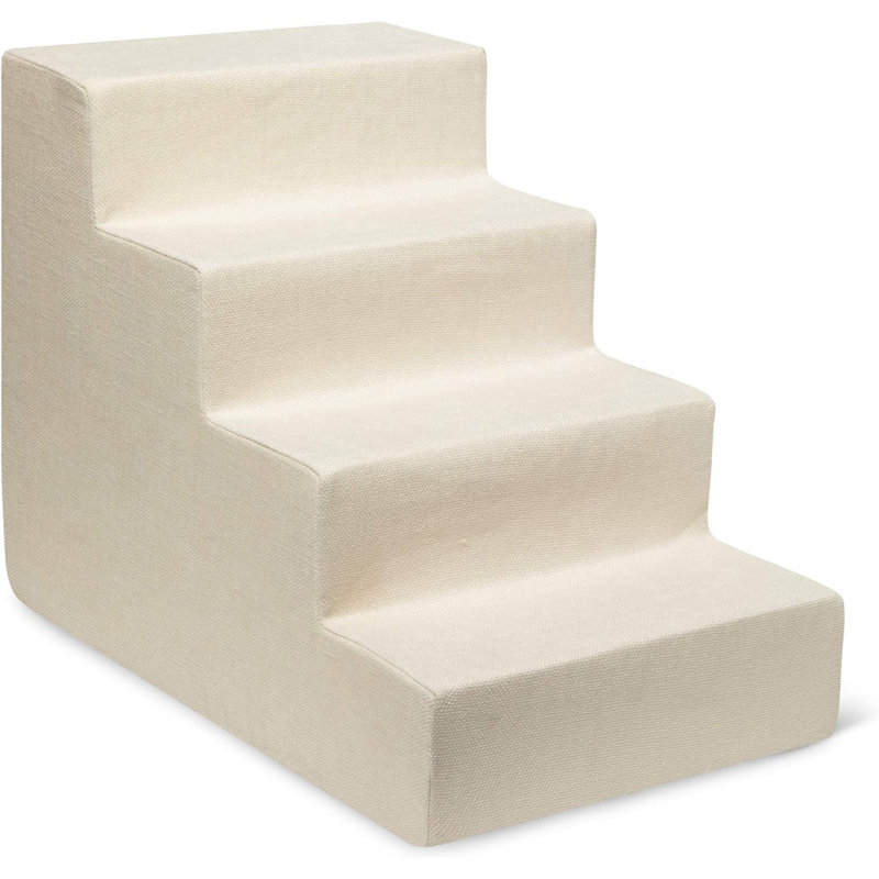 Stairs With 4 Steps, 18" H x 15" W x 24" D, Ivory
