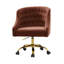 Chaise de travail en velours Doreen-1297583122