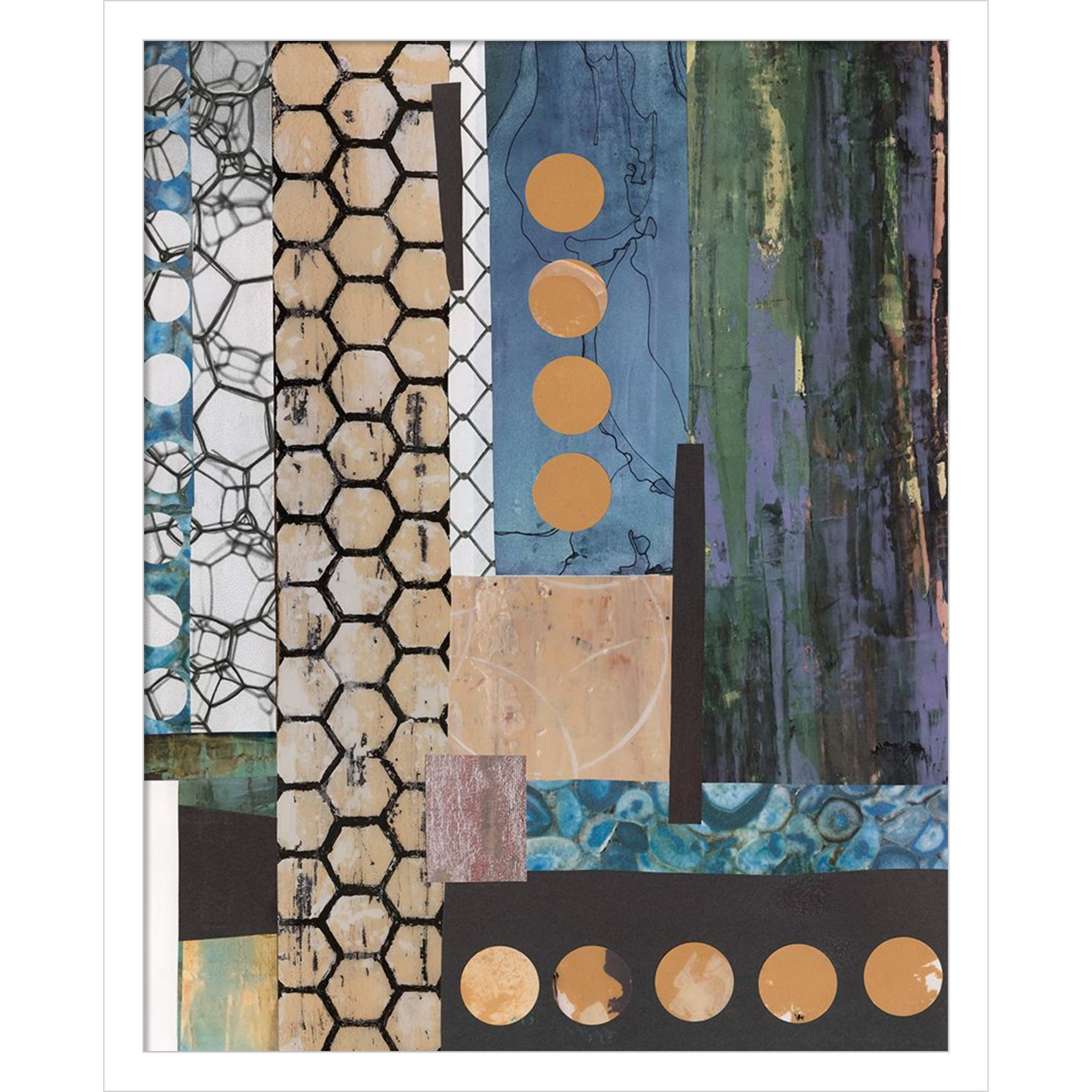 Mashup II by Maurin Wood Framed Wall Art Print, 21" H x 17" W, White