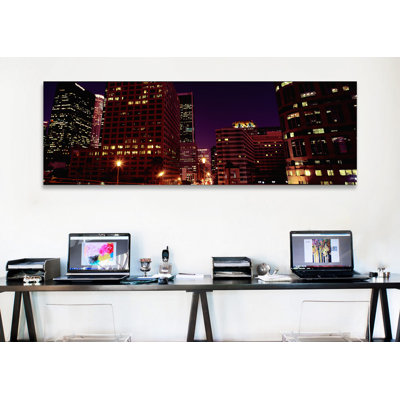 " Buildings Lit Up At Night, City Of Los Angeles, California, USA #2 " by Panoramic Images