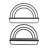 Decorative Wood and Metal Arched Wall Shelf for Home Decor - Hanging Wall Accent for Bedroom and Office Display - Set of 2, 20", 16", Brown & Black-2051182353
