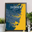 Sydney City Map - No Frame Print-1092482269