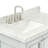 37'' Single Bathroom Vanity with Carrara Marble Top-93359240