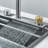 24 in Flying Rain Stainless Steel Waterfall Kitchen Sink with Faucet Single Bowl