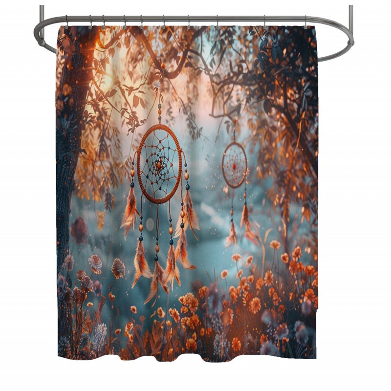 Rideau de douche Dreamcatcher - Décoration de salle de bain culture-13180, H 73 po x l 70 po