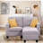 Khalsa 58'' Wide Square Arm Modular Loveseat Sofa-1677216334