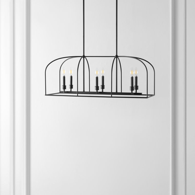 6 - Light Dimmable Lantern Chandelier