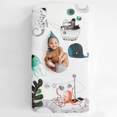 Underwater Love 100% Cotton Fitted Crib Sheet