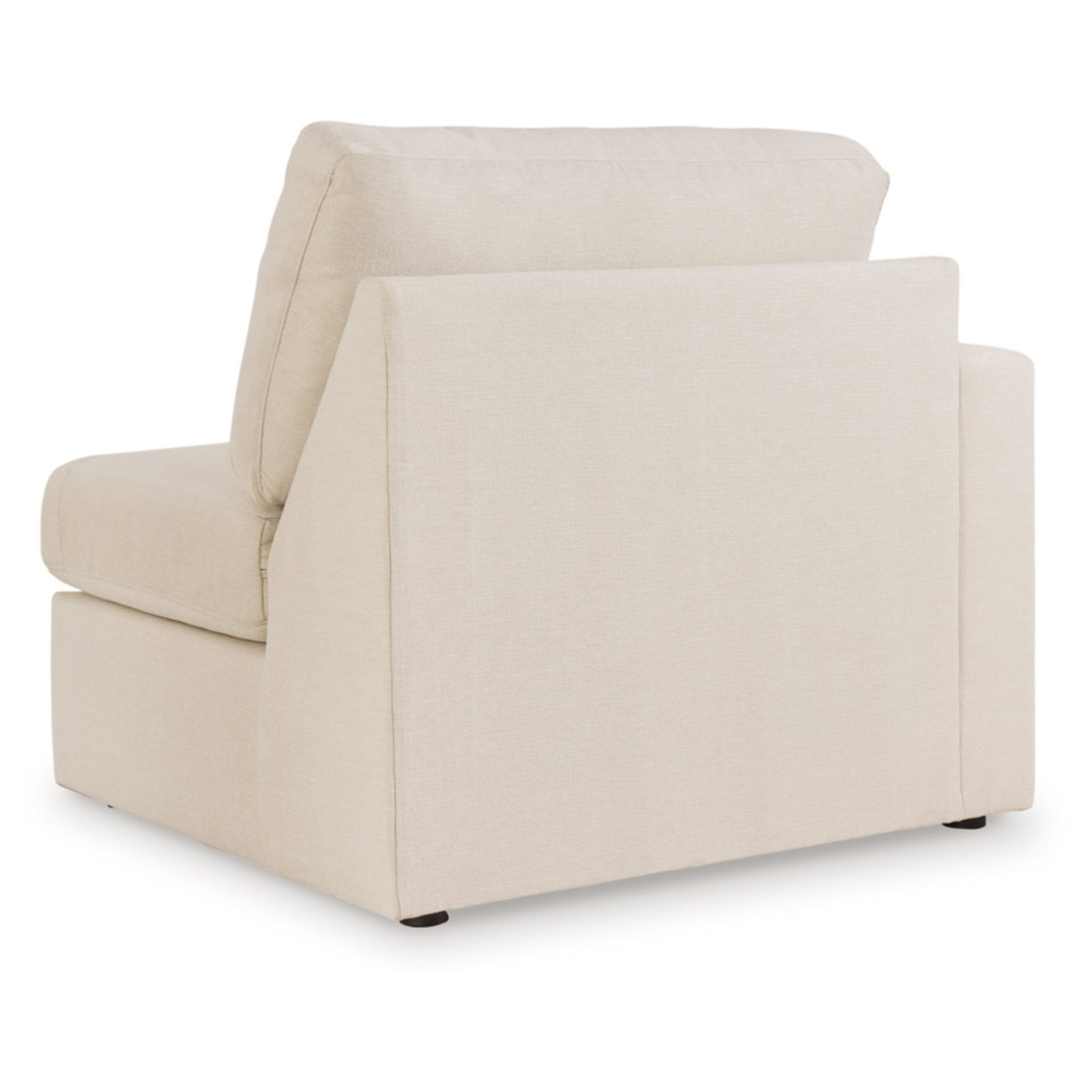 Bulwell Sectional With Chaise, Beige Polyester, 36" H x 140" W x 68"D, Right Hand Facing