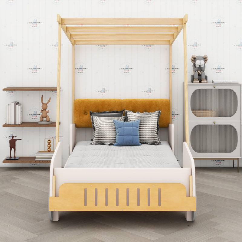 Car Bed With Pillow, Ceiling Cloth , Twin