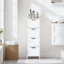 Armoire de salle de bain 4 tiroirs peu encombrante