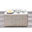 Canapé modulaire d'extérieur pour 4 personnes, coussins confortables en mousse de 5 po d'épaisseur, assemblage instantané entièrement assemblé, conception réversible, table basse à plateau en verre, housses de coussin grises avec 14 personnes amovibles