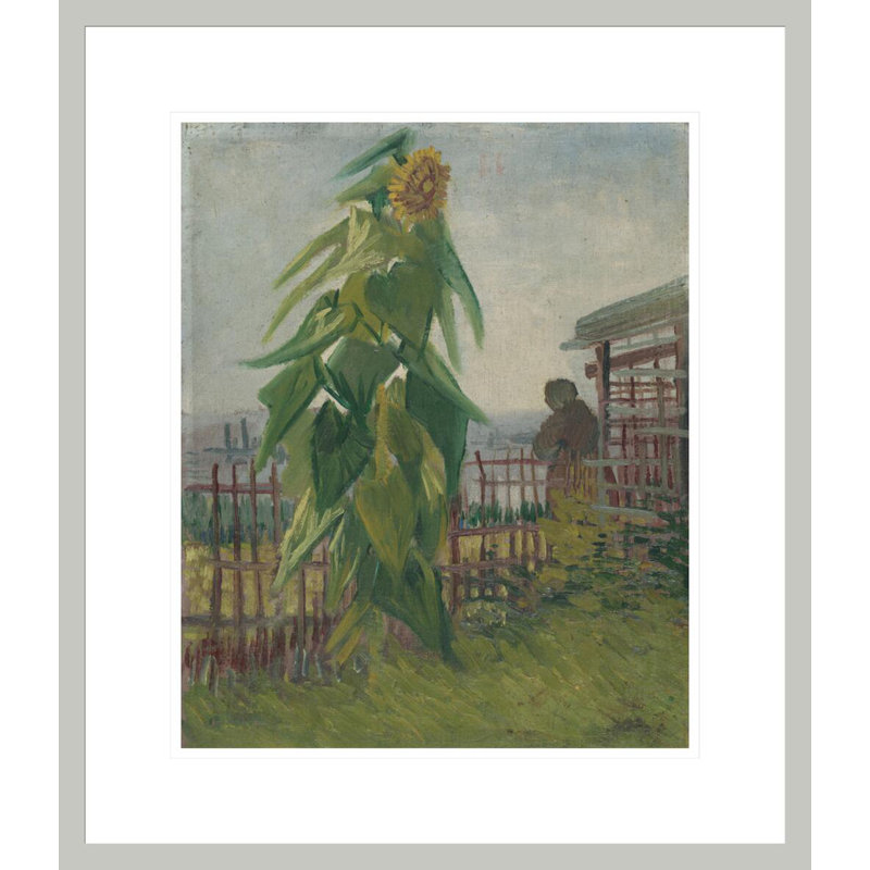 «Allotment with Sunflower» par Vincent van Gogh, impression giclée sur cadre, 20,51 po H x 17,75 po L