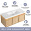 Meuble-lavabo simple mural 48 po avec comptoir en résine