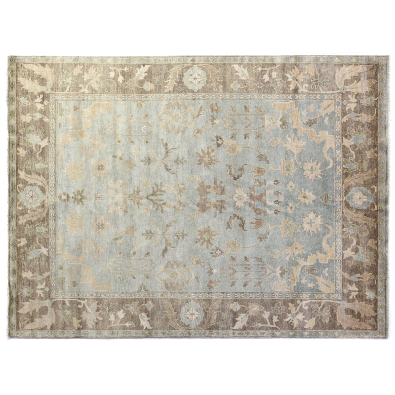 Antique Weave Oushak Wool Oriental Area Rug, Rectangle 10' x 14'