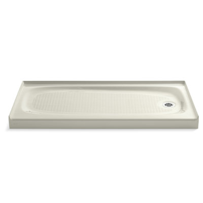 Salient 60" x 30" Single Threshold Right-Hand Drain Shower Base