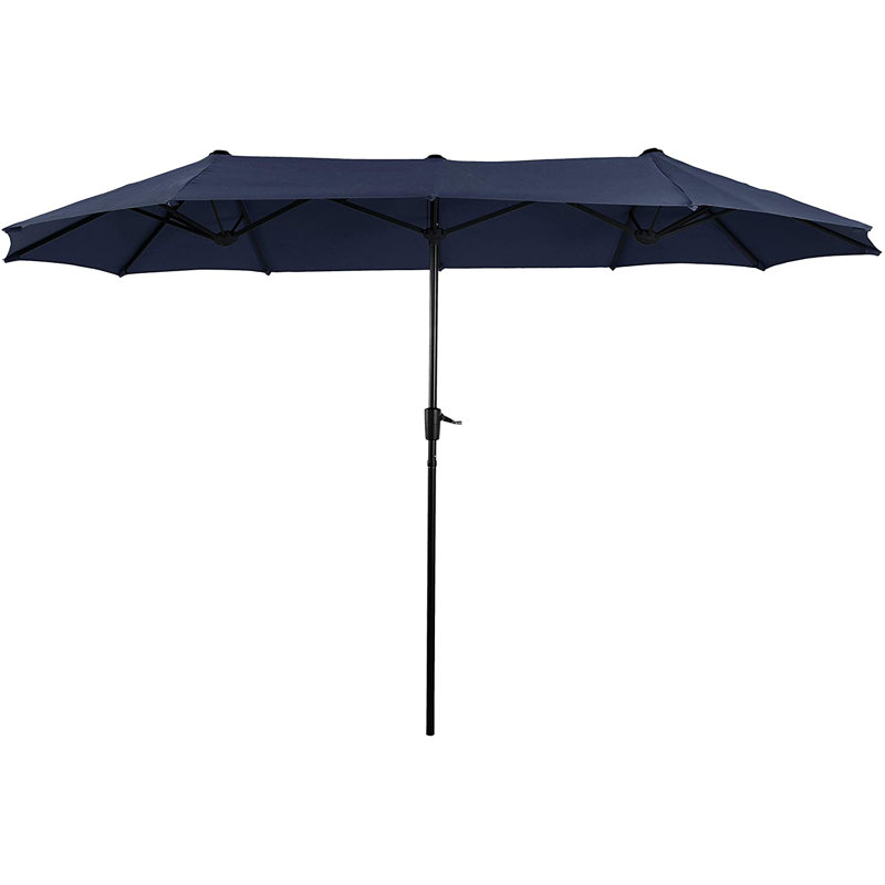396.24cm X 198.12cm Rectangular Market Parasol, Navy