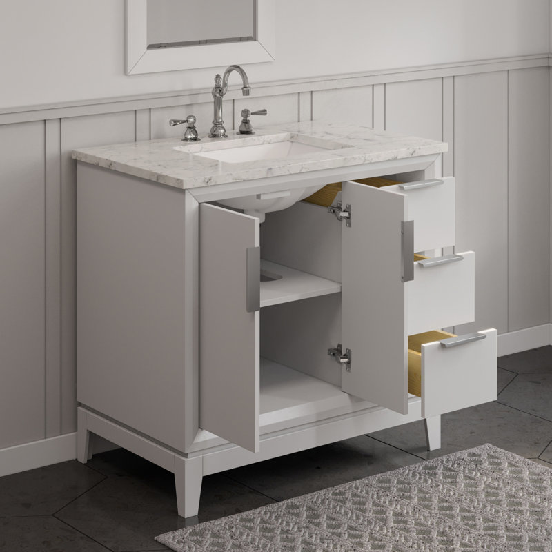 Ensemble de meuble-lavabo simple l 36 po Brooklane, Blanc
