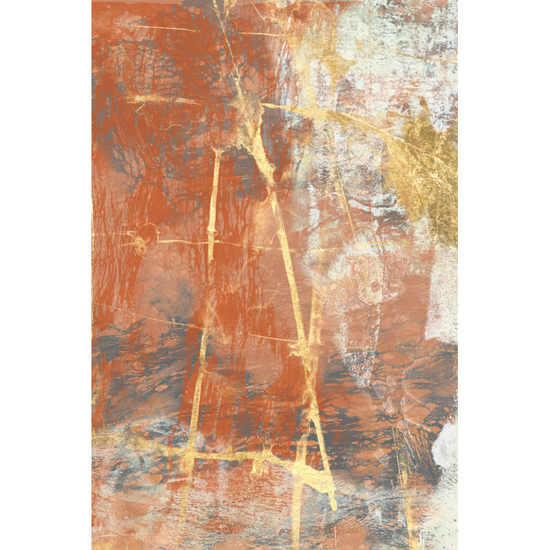 Terre Cotta Lace II par Jennifer Goldberger - peinture sur toile tendue, H 18 po x l 12 po x P 1,25 po