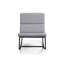Chaise berçante rembourrée moderne avec structure en acier - Coussins gris doux et chaises berçantes pour le salon ou la chambre de bébé