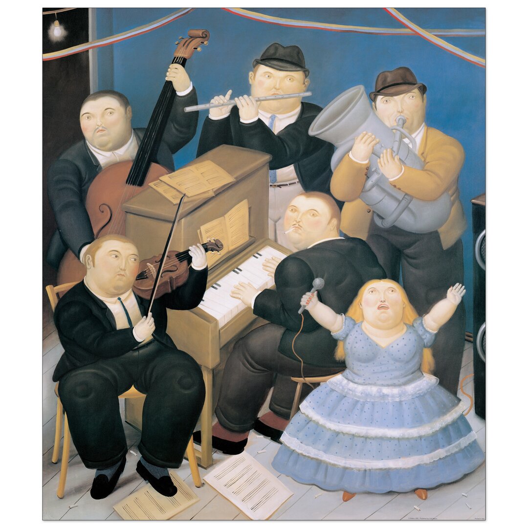 Poster „I Musicisti” von Botero, Grafikdruck