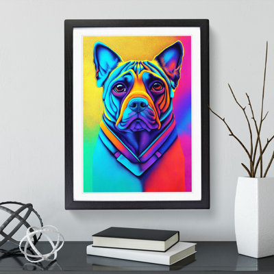 Neon Dog No.4 - Framed Print