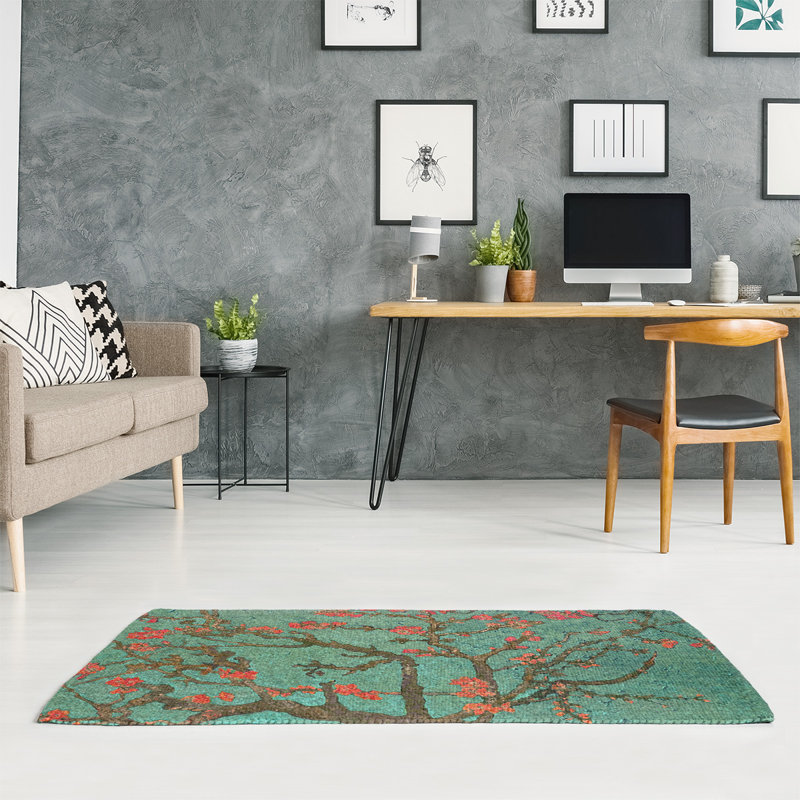 Chenille Floral Indoor Rug, Rectangle 3' x 5'