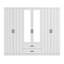 6 Door 2 Drawer Wardrobe With Mirror-1828205088