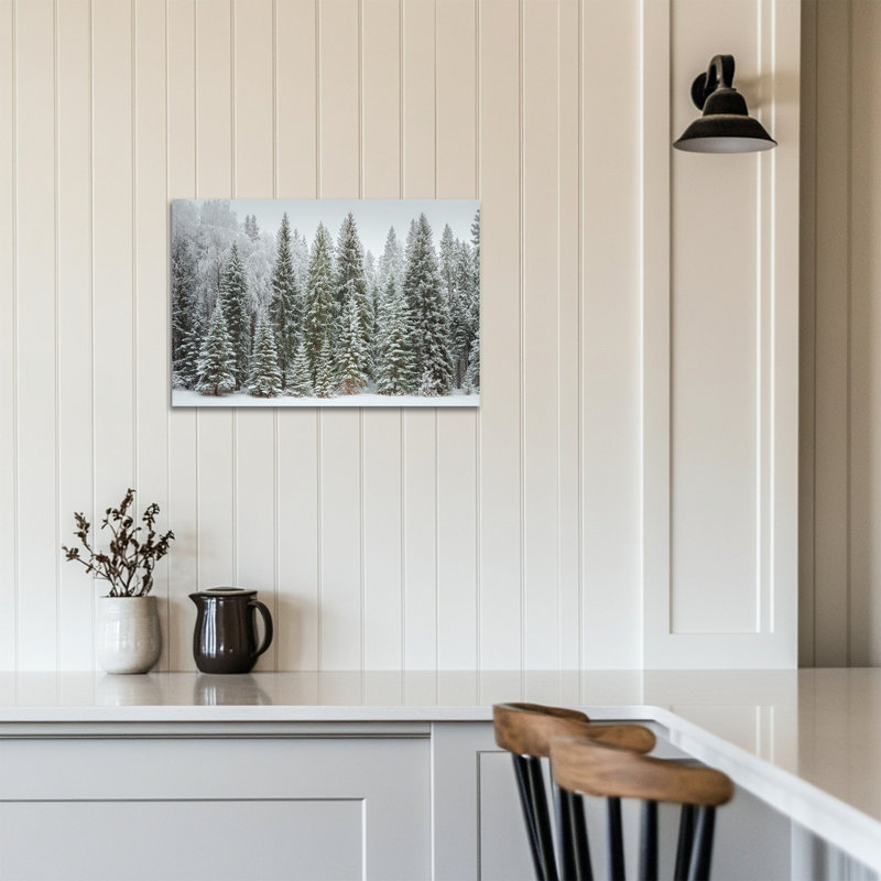 Hiver, arbre, décoration murale, paysage de forêt enneigée, H 24 po x l 36 po