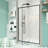 Pivot Swing Shower Enclosure, 56 - 60" W X 71" H, 1/4" Tempered Glass, Matte Black, Reversible Installation, Stainless Handle, Magnetic Closing, Leakage Feature H Door, Clear Black Swing, Install,-120954713