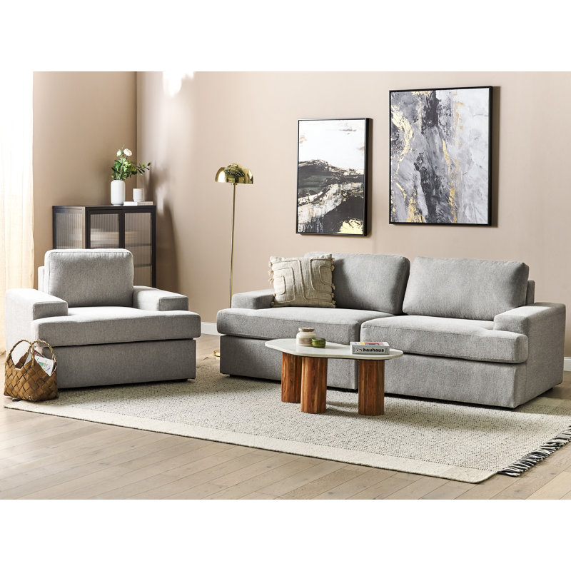 Quantravious 2 - Piece Living Room Set, Light Grey