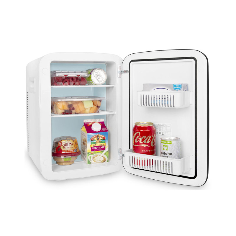 Cooluli 0.53 Cubic Feet Portable Countertop Mini Fridge, White