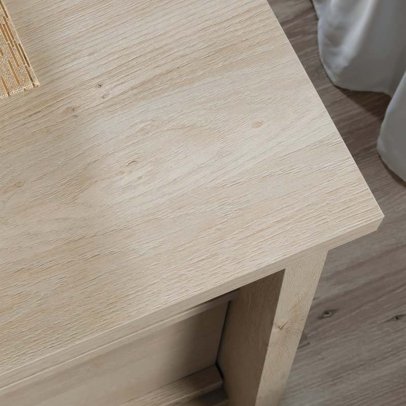 Table de chevet rectangulaire brune avec 1 tiroir, amplement d'espace pour les lampes, rangement polyvalent, bois d'ingénierie, chambre à coucher compacte, support de finition tous les côtés, décor de chambre à coucher de tiroir, finition coulissante lisse,