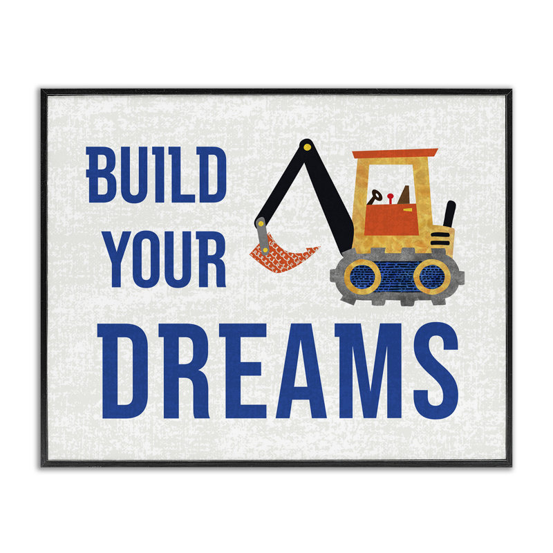 «Build Your Dreams», estampe numérique, conception de Conrad Knutsen, 11" H x 14" W, Giclée encadrée noir minuit