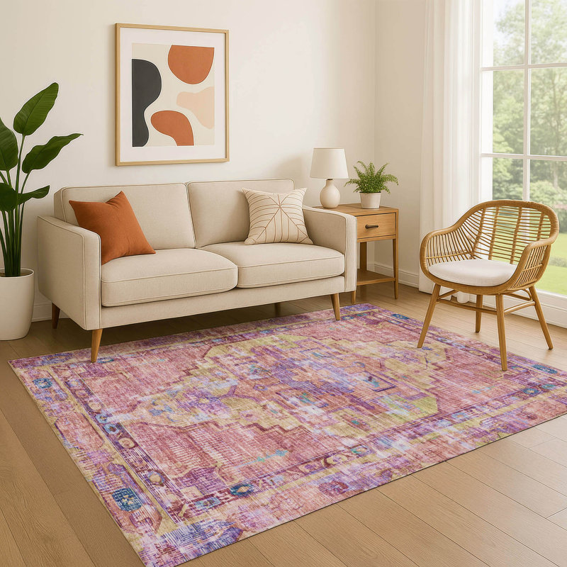 Premium Machine Washable Lubbers AMF1730 Global Rug, Rectangle 10' x 14'