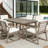 Outdoor Dining Set 5-Piece Outdoor Dining Set Patio Table And Chairs Set with Umbrella Hole-215623290