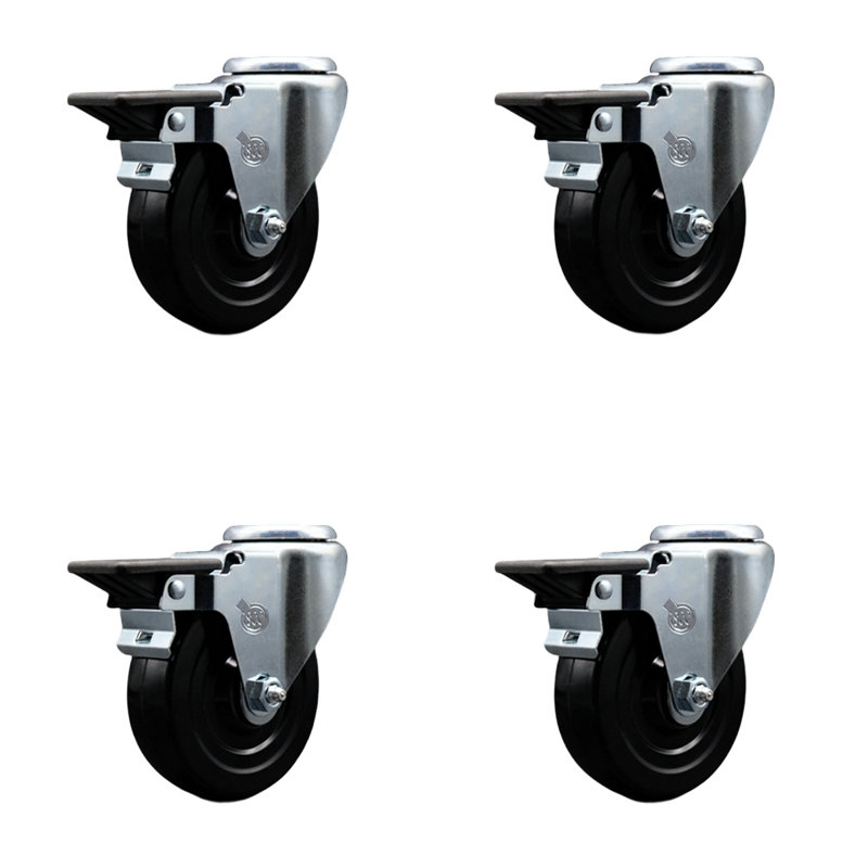 Hard Rubber Swivel Bolt Hole Caster