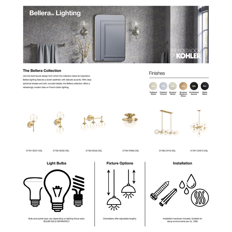 Bellera 13-Light Chandelier, Brushed Moderne Brass