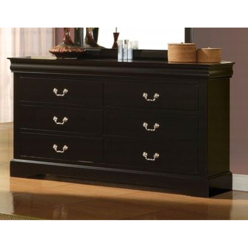Commode moderne à finition noire, Noir