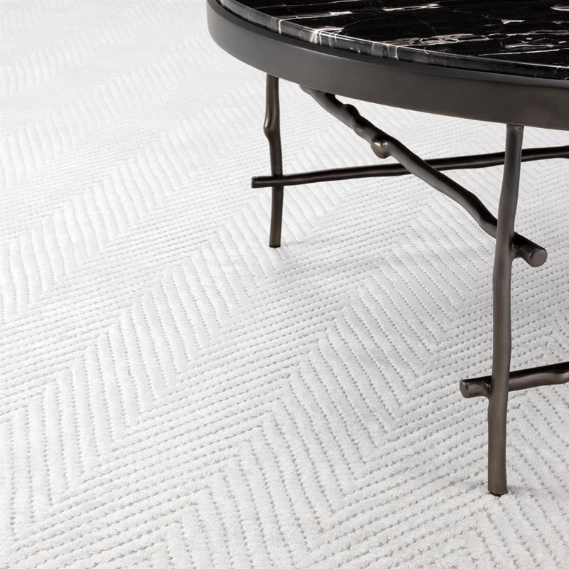 Herringbone Chevron Area Rug, Rectangle 6'7" x 9'10"