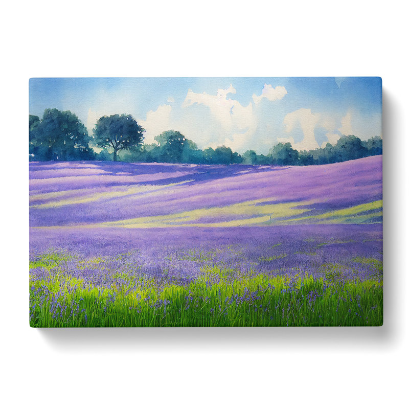 Serene Bluebell Field Vol.1 - Wrapped Canvas, 40cm H x 60cm W x 3cm D