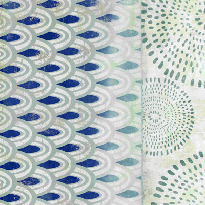 " Abstract With Navy " Painting Print