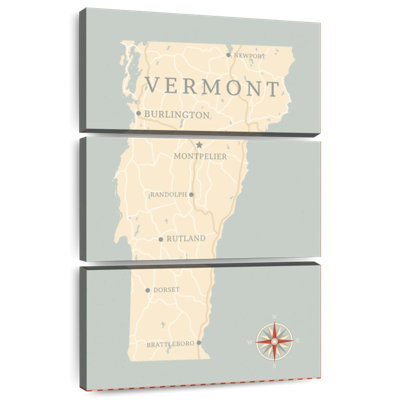 Aliaz State Map Of Vermont