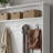 Classic Multi-Use Coat Rack With Bench, White, Built-In Seating & Abundant Storage-31572770