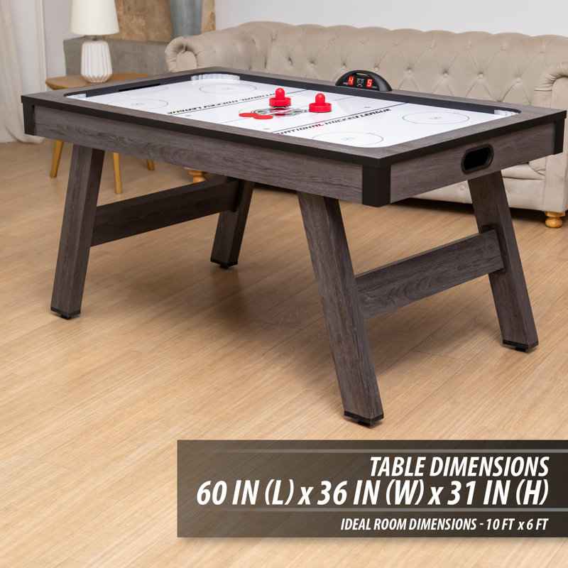 Apollo 60" Gray Wood Air Hockey Table with LED Scoring